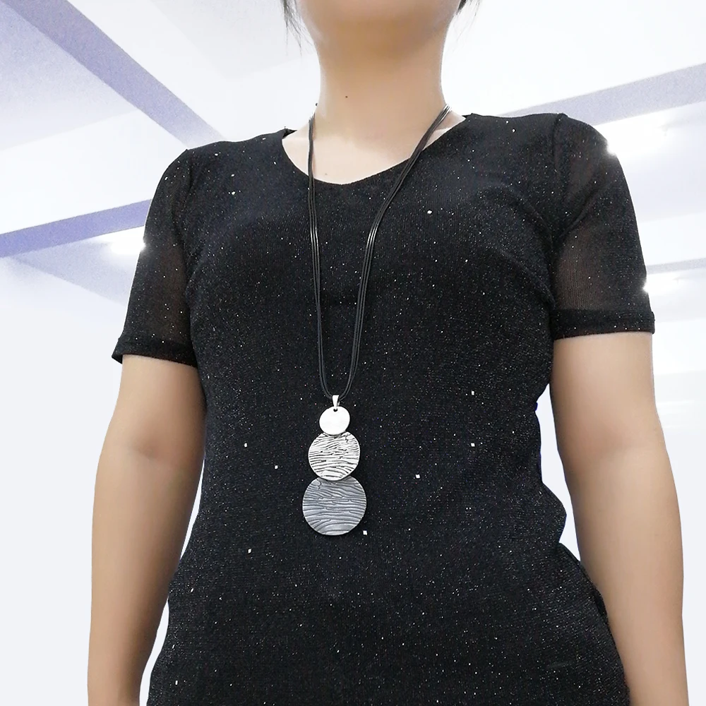 Модные ожерелья в стиле Ретро для женщин винтажные массивные 3 круглые с