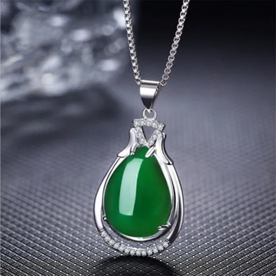 S925 Серебряное ожерелье женская подвеска из натурального агата рукав цепи