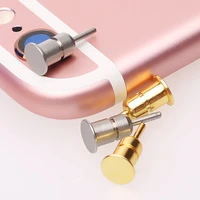 metal dustproof plug for iphone huawei samsung phone anti dust plug 3 5mm earphone jack sim card needle mobile phone tool tray