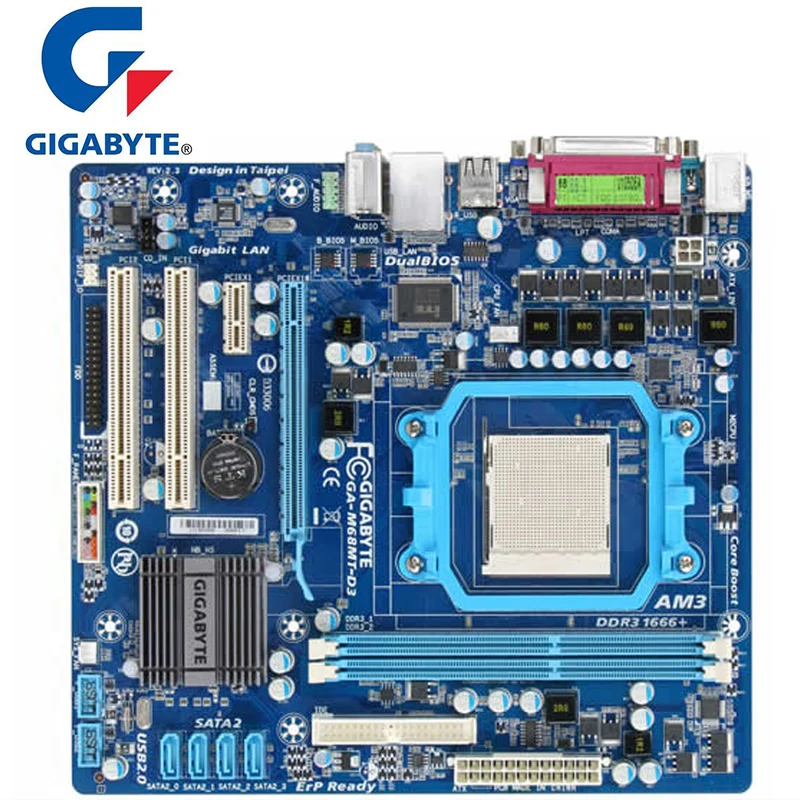 Материнская плата GIGABYTE AM3 630A DDR3 8G Настольная материнская для Phenom II/Athlon II б/у