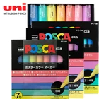 7 светильник цветов UNI POSCA серия маркер ручка комбинированная живопись заполнение специальный постер рекламная ручка PC-1M  PC-3M  PC-5M