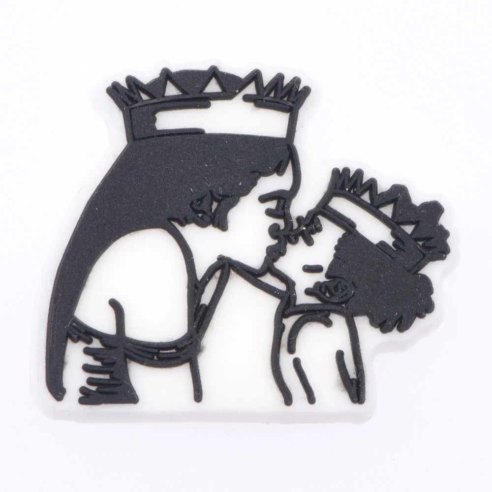 Best Sale 1 Pcs Croc Shoes Charms Happy Father Day Classic Decoration Love Super Dad Bracelet Adult Soccer Football Accessories