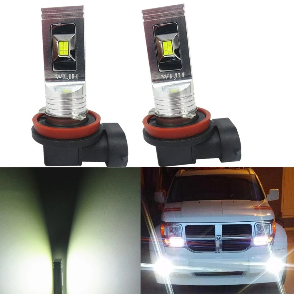 WLJH 2x автомобильный светильник светодиодный T10 W5W W3W T15 921 H7 H8 H11 H1 H3 дневный бег DRL