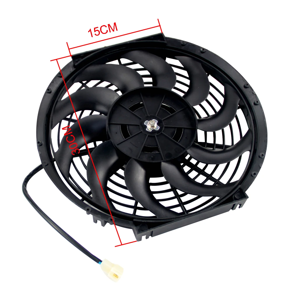 12-дюймовый универсальный Тонкий Реверсивный электрический радиатор 12 в 80 Вт