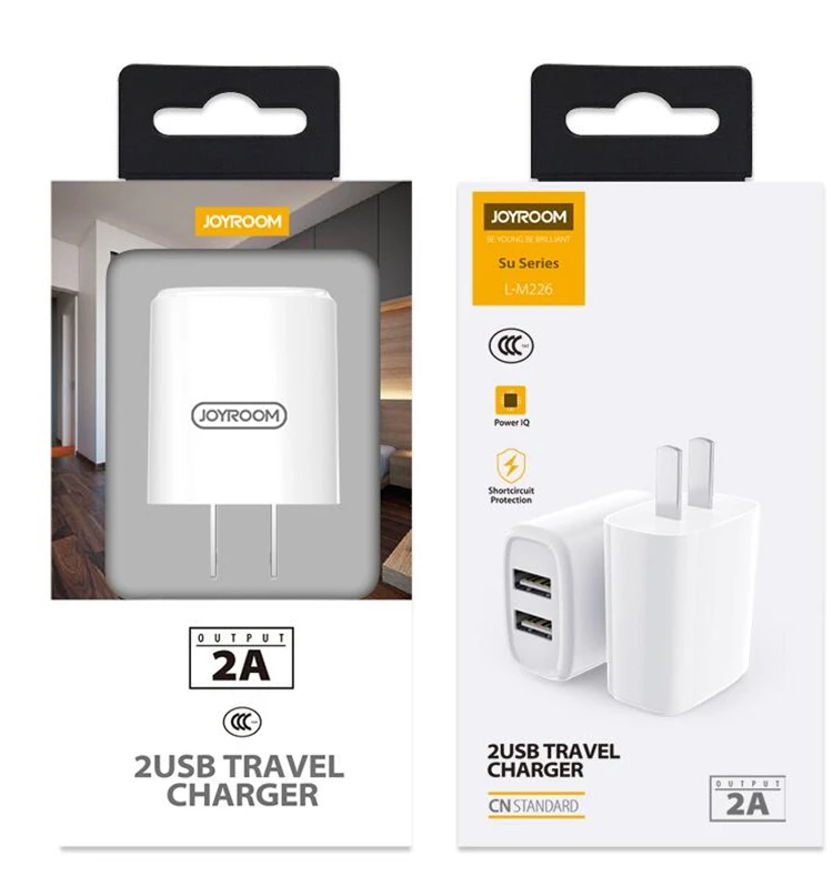 JOYROOM двойное USB зарядное устройство для путешествий 5 В/2 а быстрое EU UK US вилка