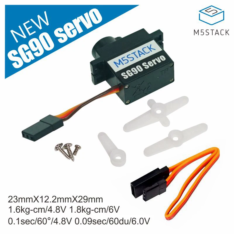 Пластиковые зубья сервопривода M5Stack SG90 9 г могут использоваться с 8