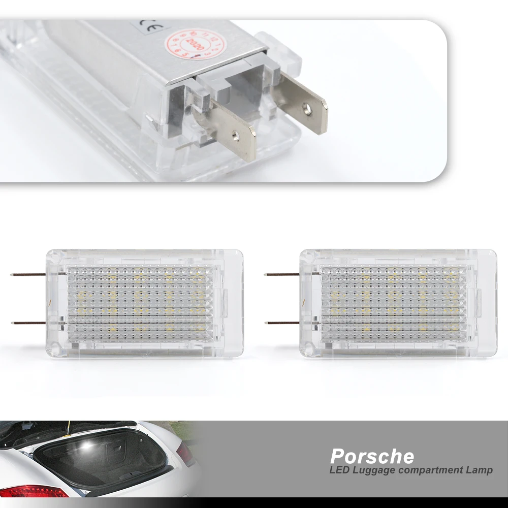 2pcs LED освещение багажника для Porsche 911 Boxster Cayman Carrera Turbo GT GT3 987 996 997 964.