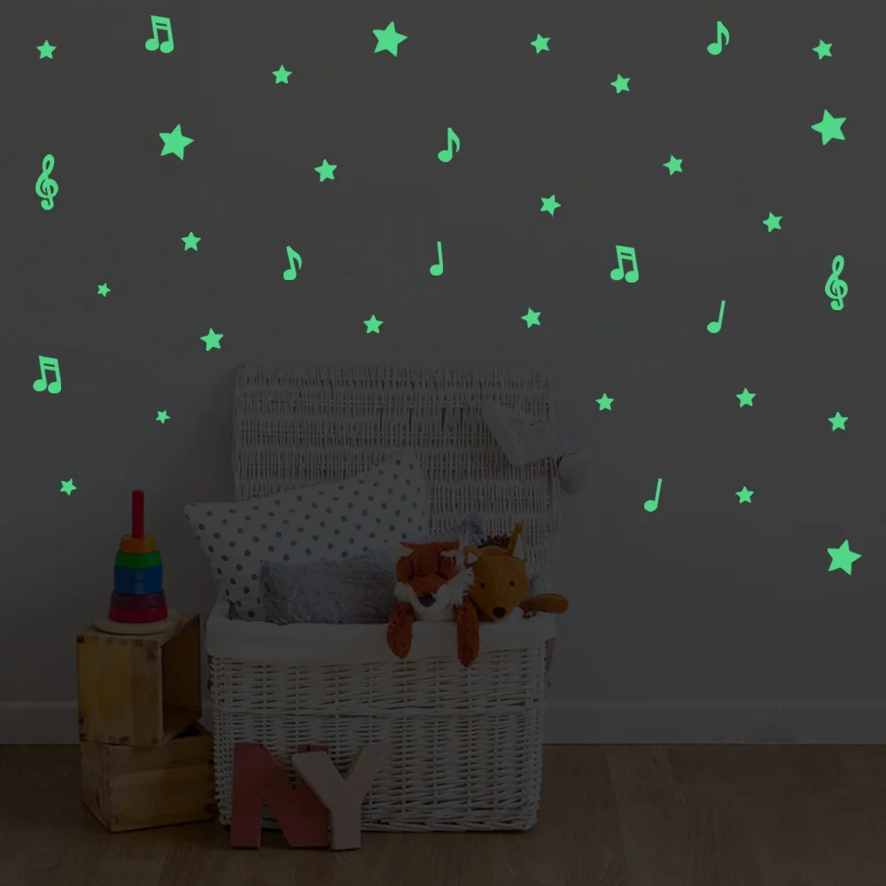 

Stars Moon Luminous Stickers Switch Children's Room Furniture Home Decoration Waterproof Self-adhesive Fluorescent Wall Stickers