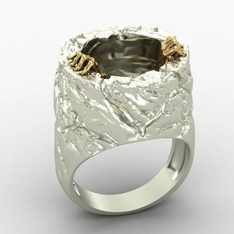 Мужские и женские винтажные кольца в виде черепа готические металлические с