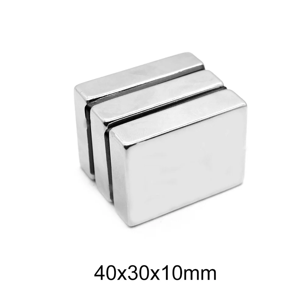 1/2/5 шт. 40x30x10 прочная пластина из Неодимового Магнита 40 мм x 30 постоянный магнитный