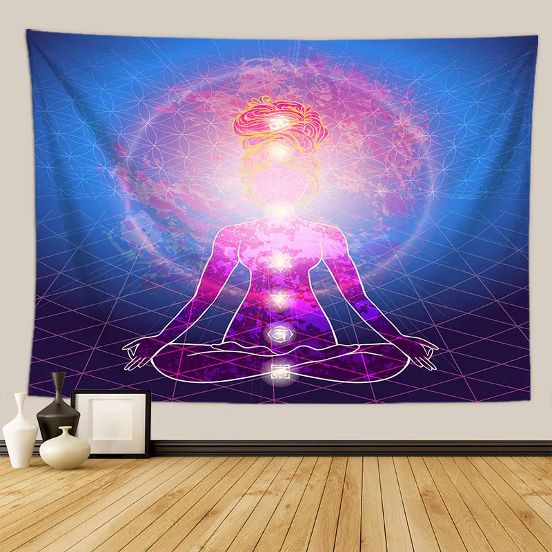

mandala tapestry yoga meditation blanket wall hanging carpet drop shipping large wall cloth bohemian