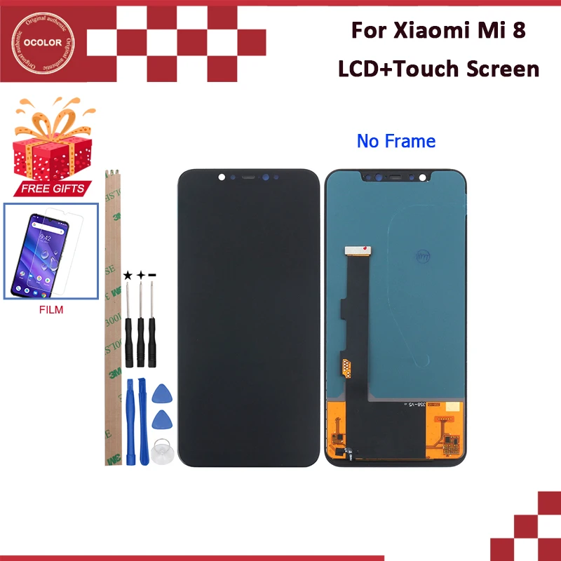 ЖК дисплей ocolor для Xiaomi Mi 8 сенсорный экран 6 21 дюйма протестированный цифровой