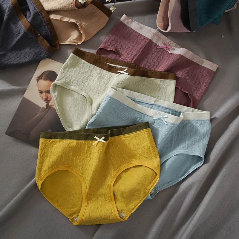 Сексуальное дышащее нижнее белье женские трусы со средней посадкой трусики с