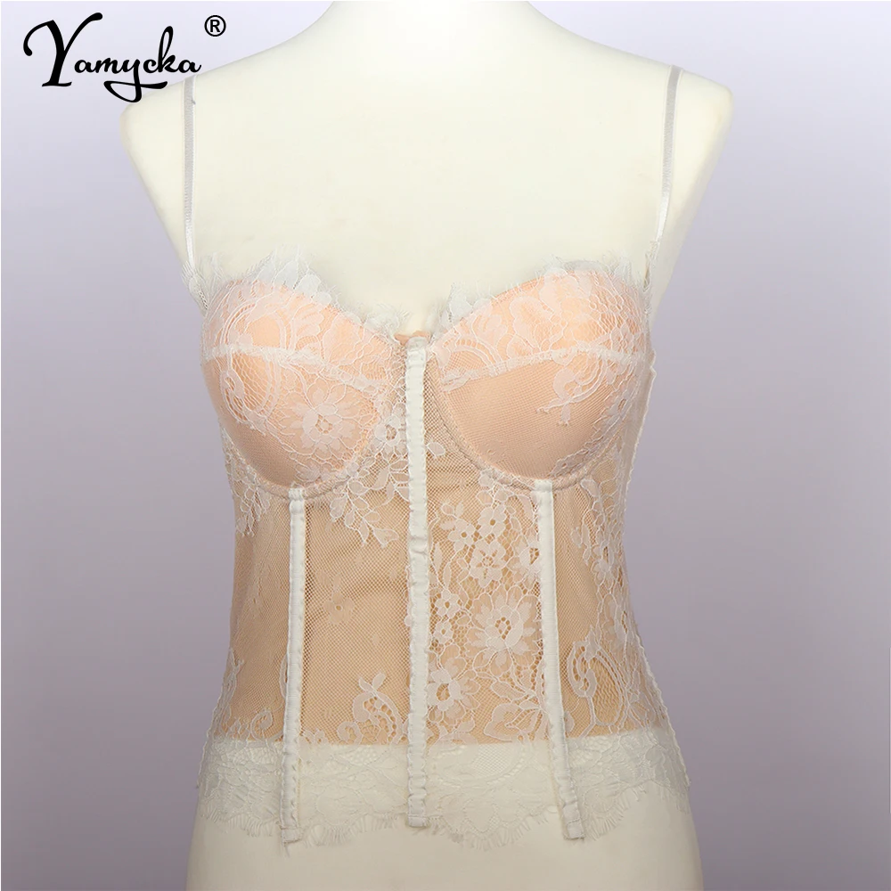 Сексуальный сетчатый корсет на бретелях укороченный топ женская летняя