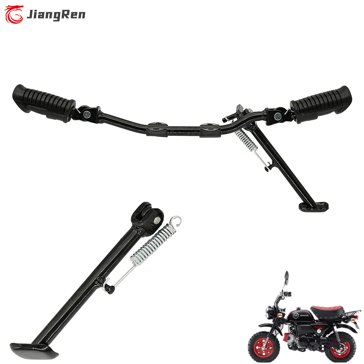 

Motorcycle Parking Side Stand Kickstand and Footrests Footpegs Assembly For Honda Z50 Z50A Z50J Z50R Mini Trail Monkey Bike Part