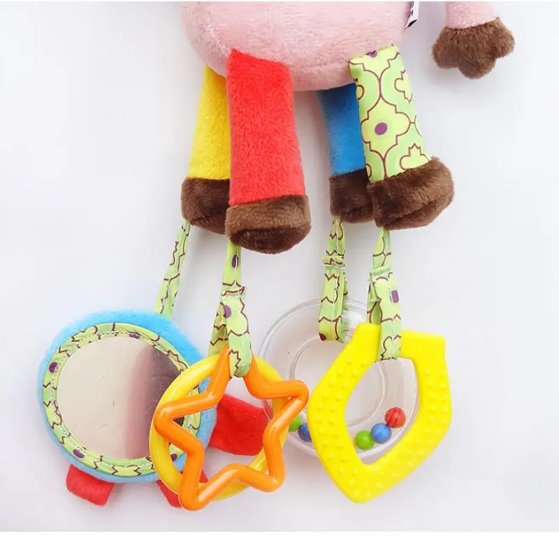 

Baby cloth play doll baby puzzle doll multi-function animal bed bell bed hanging cart pendant children comfort doll Tree Wrasse