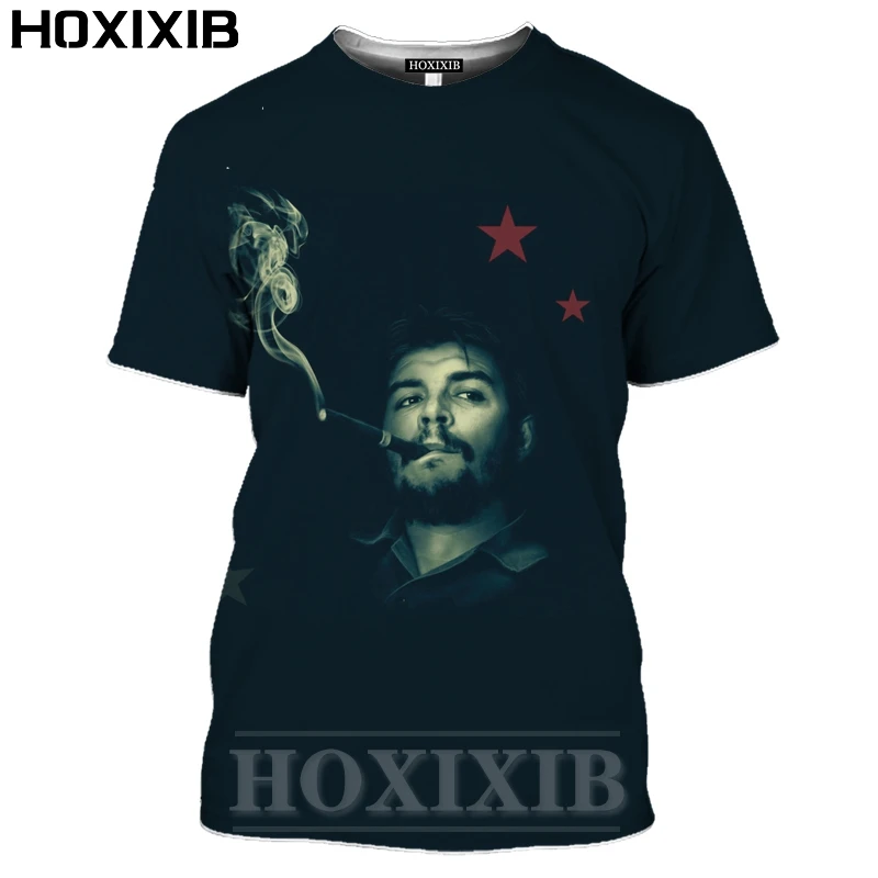 Футболка hoxib Che Guevara для мужчин и женщин смешная рубашка с круглым вырезом