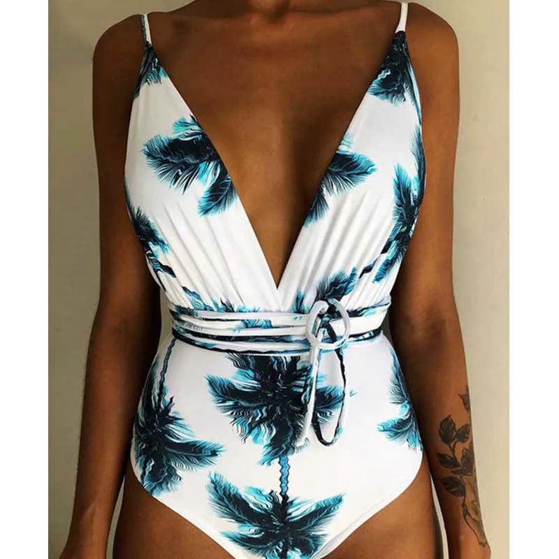 2019 сексуальный цельный купальник с контролем живота женский монокини купальный