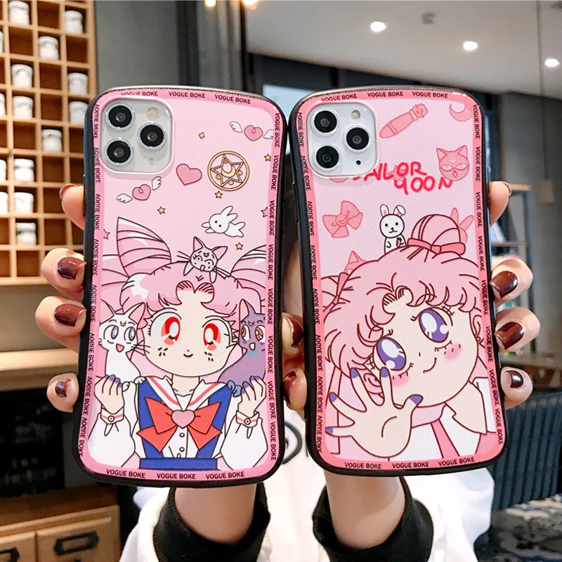 Чехол для iPhone 11Pro Max sailor moon чехол телефона с мультяшным котом X XR XS 6 6S 7P 8 plus 11pro