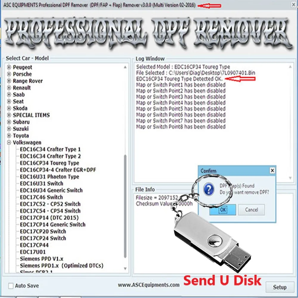 Новейший DPF EGR REMOVER 3,0 LAMBDA HOTSTART FLAP O2 DTC 2 программное обеспечение для WINXP WIN8 WIN10 с Kegyen - изображение