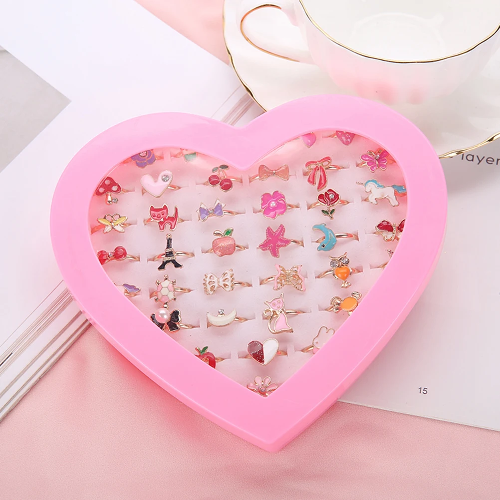 36 шт сплав милые Мультяшные Кольца Регулируемая подставка для игрушек ювелирные