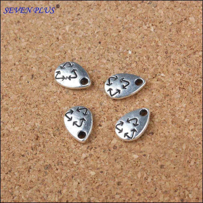 

Высокое качество 50 шт./лот 10 мм * 7 мм Античное посеребренное или золотое покрытие в форме капли воды маленькая искусственная кожа для Diy