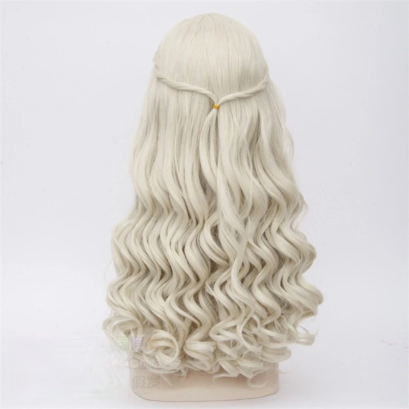 

Adventures In The Mirror White Queen Split Scalp and Curly Hair Cosplay Wig