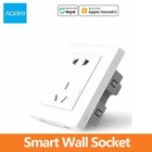 Умная настенная розетка Aqara Zigbee, беспроводной выключатель, дистанционное управление через wi-fi, работает с приложением для дома