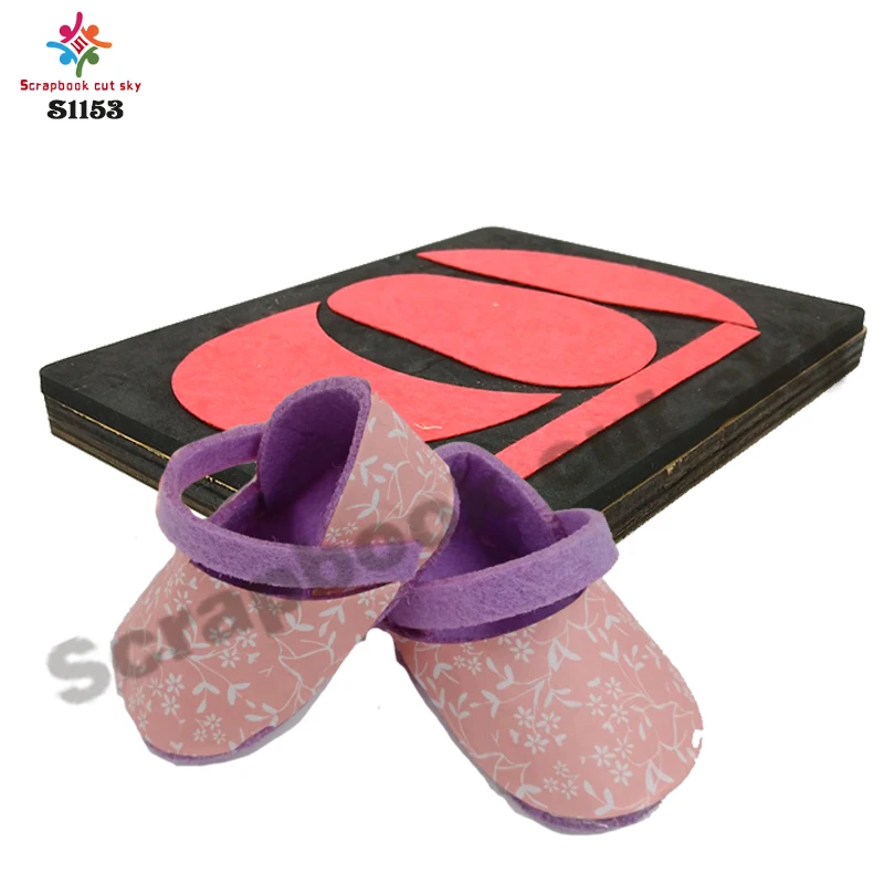 Деревянные штампы с небольшими ботинками для скрапбукинга неба и стали