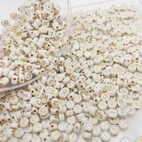 300pcs 47mm champagne gold round mix color acrylic letter beads for jewelry making kid diy bracelet jewelry making supplies