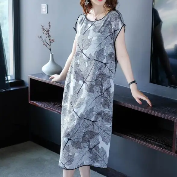 Высокое качество шелковое платье 2020 летние платья для женщин размера плюс 3xl