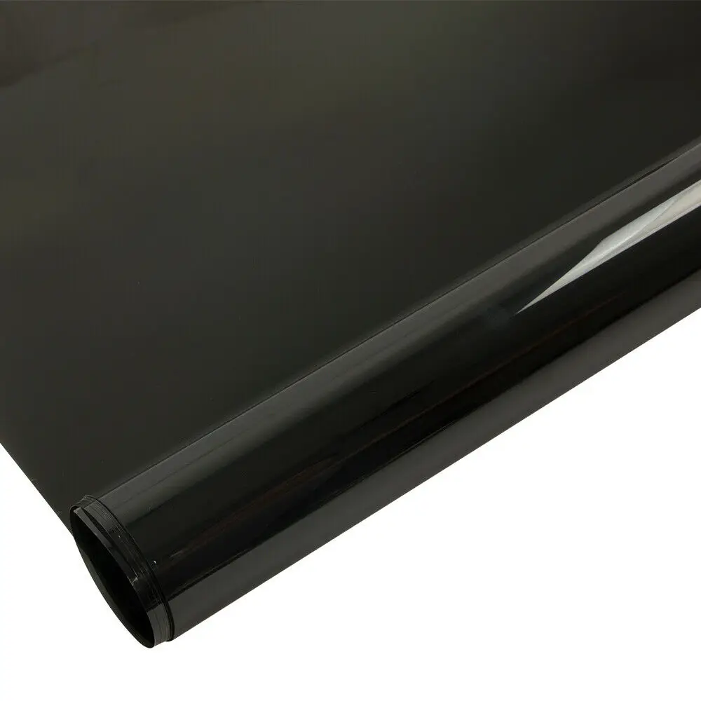 Однослойная тонированная черная оконная пленка 0 5x8 м с клеем тонировка от солнца