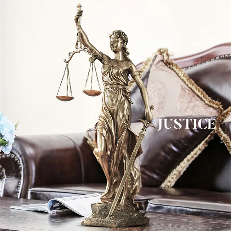 

Статуя богини справедливой справедливости 46,5 см Греция, Художественная Скульптура Themis, ремесленное изделие из смолы, Ретро Декор для дома, ...