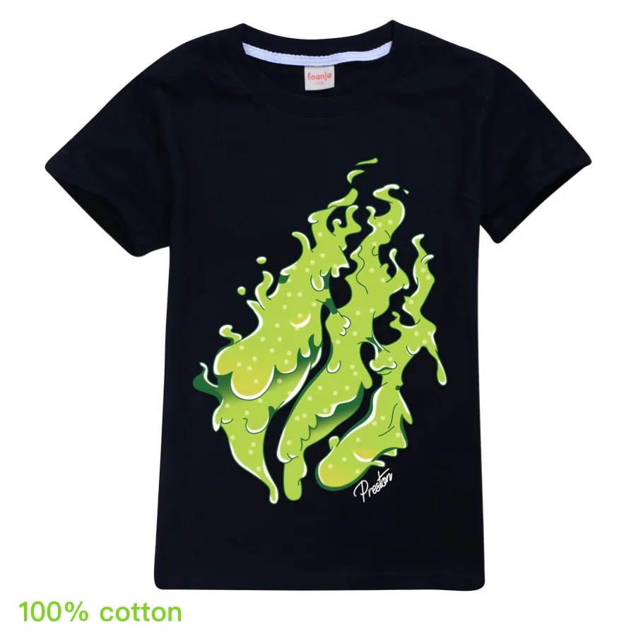 Модная летняя футболка для детей мальчиков и девочек PRESTONPLAYZ Цветной 3d принт Preston