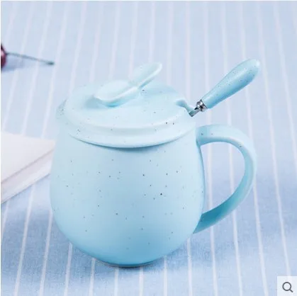 with lid spoon Винтажные керамические кружки в форме яблока с крышкой ложкой, чашка для завтрака с молоком, кофейная чашка, парные кружки для кофе и воды, милая чашка для завтрака - Цвет: with lid spoon