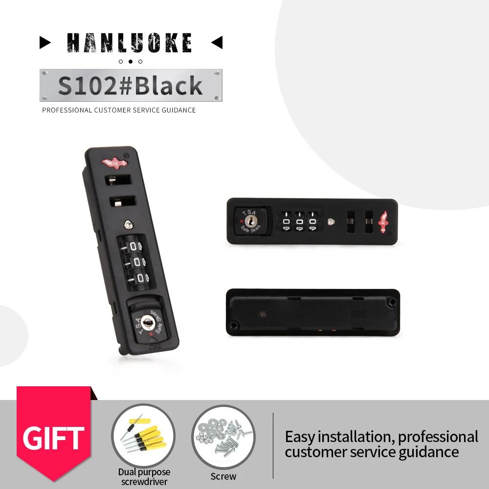 

Дорожная тележка HANLUOKE s102 Boutique, Комбинированный Замок для багажа, аксессуары, застежка-молния, защелка для багажа, фиксированный замок, универсальный