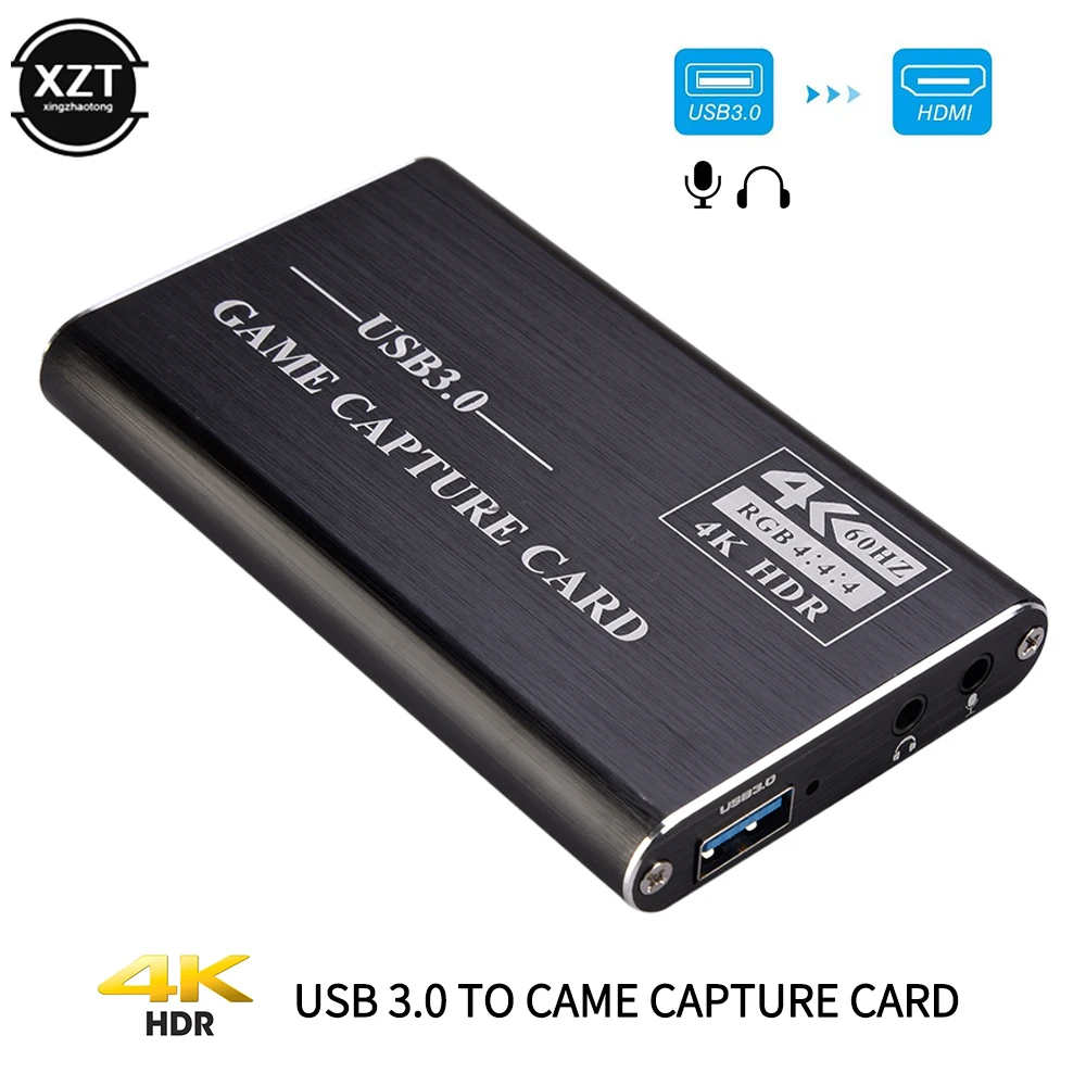 4K USB 3.0 hdmi-совместимая карта захвата видео/игр ключ 1080P 60fps рекордер конвертер для