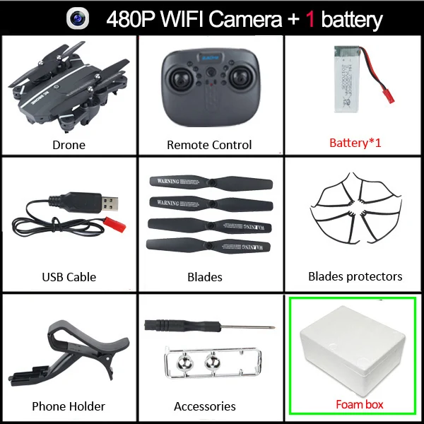 8807 Вт 8807 Дрон-Квадрокоптер мини складной S Дрон-Квадрокоптер с HD камерой WIFI дроны FPV зарядное устройство для квадрокоптера visuo Xs809hw x101hw - Цвет: 03mp wifi cam 1 BAT