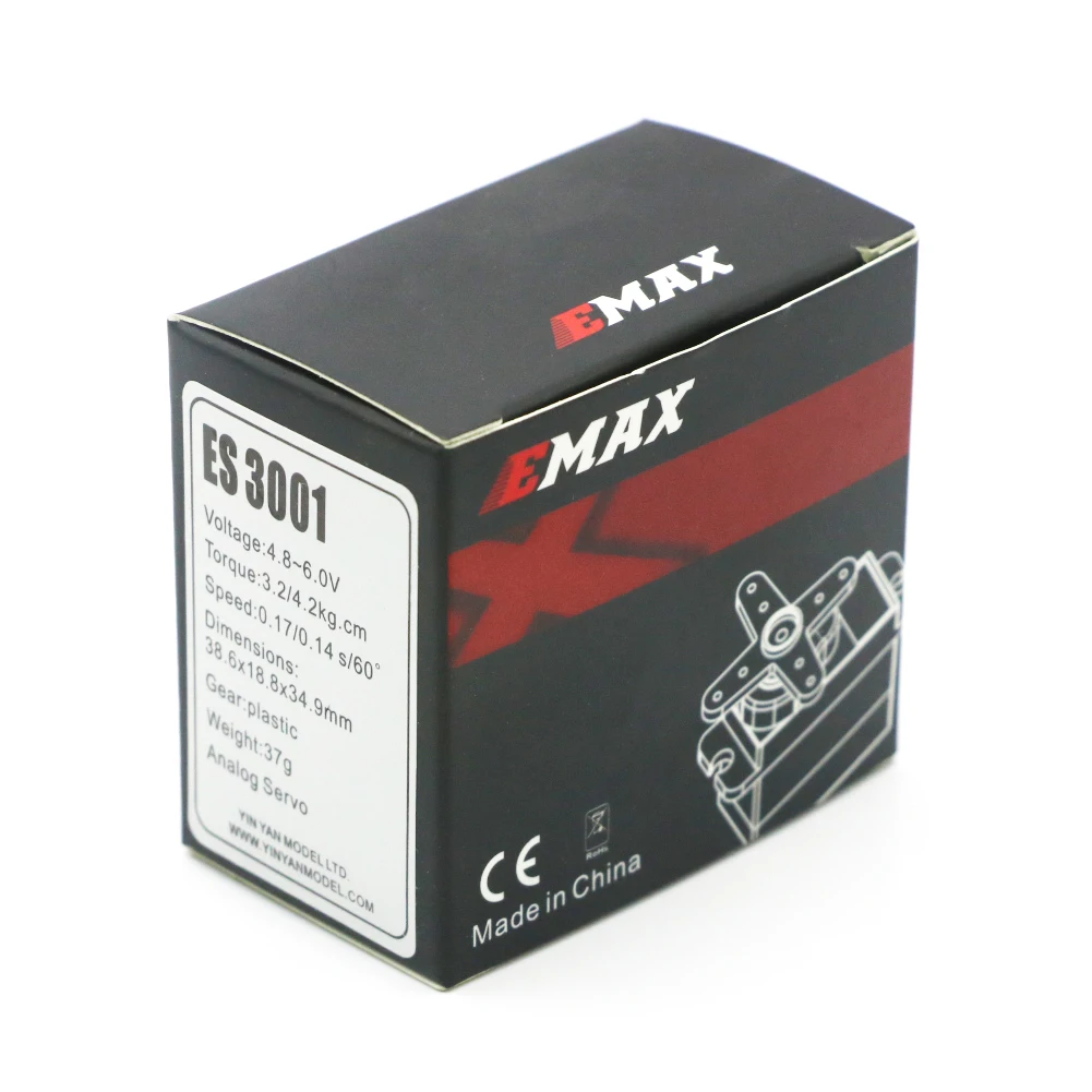 Запчасти для радиоуправляемых моделей Emax ES3001 Аналоговый сервопривод из АБС