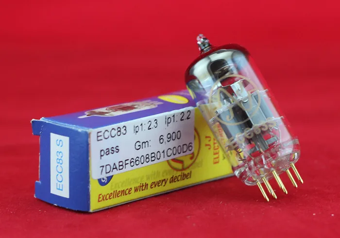 Вакуумная трубка для электроники JJ ECC83 (12AX7) с золотыми контактами проверенная