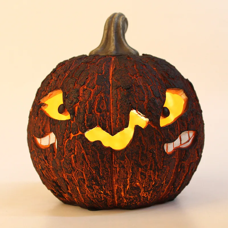 

LED Halloween Pumpkin Lantern Portable Retro Holiday Decoration DIY Hanging Scary Candle Light for Home Horror Props Kids Gift