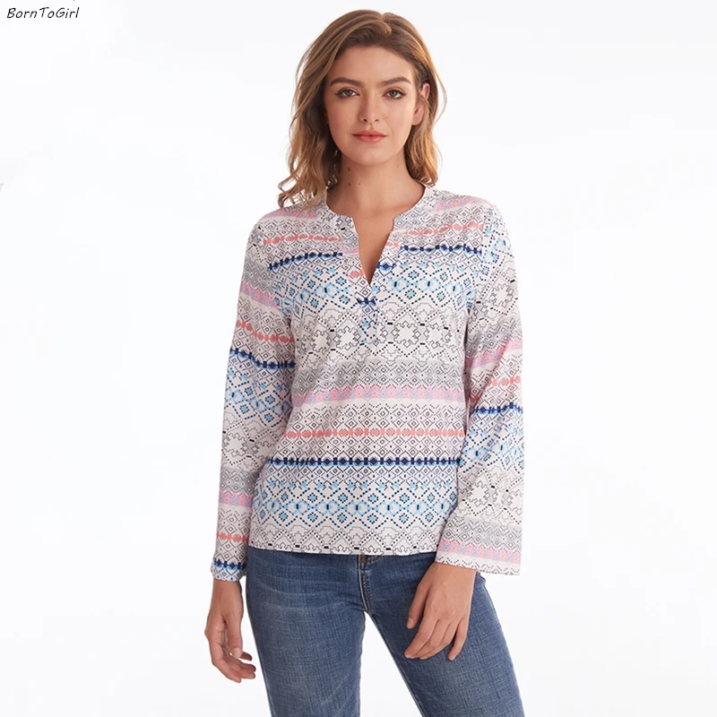 BornToGirl 2020 весенние женские винтажные повседневные белые футболки с длинным