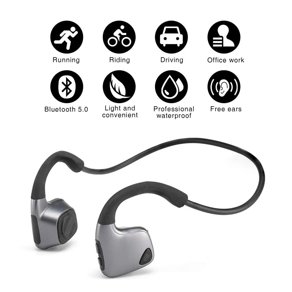 

Bluetooth-наушники KINGSTAR с костной проводимостью, стерео гарнитура для бега, спорта, водонепроницаемые наушники для Xiaomi, Huawei, Sony