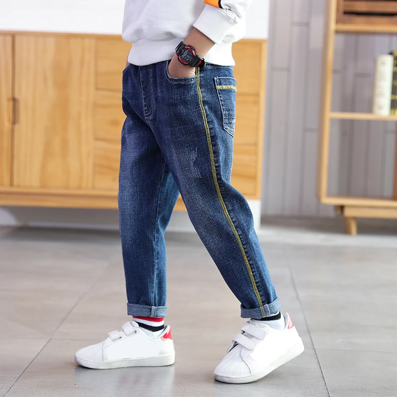 

IENENS 4-13 Years Boys Jean Clothes Slim Straight Jeans Bottoms Kids Denim Clothing Long Pants Kids Baby Boy Casual Trousers