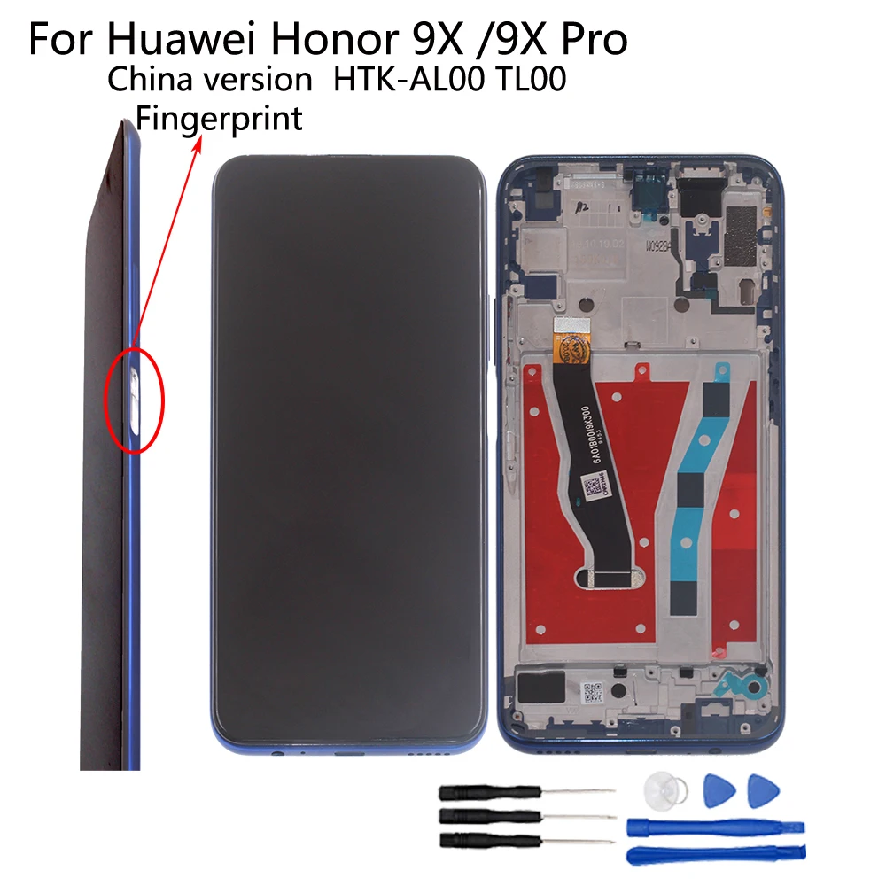 

Китайская версия, ЖК-дисплей для Huawei Honor 9X HTK-AL00 TL00, ЖК-дисплей с сенсорным экраном и дигитайзером в сборе для HONOR 9X PRO, дисплей 6,59 дюйма