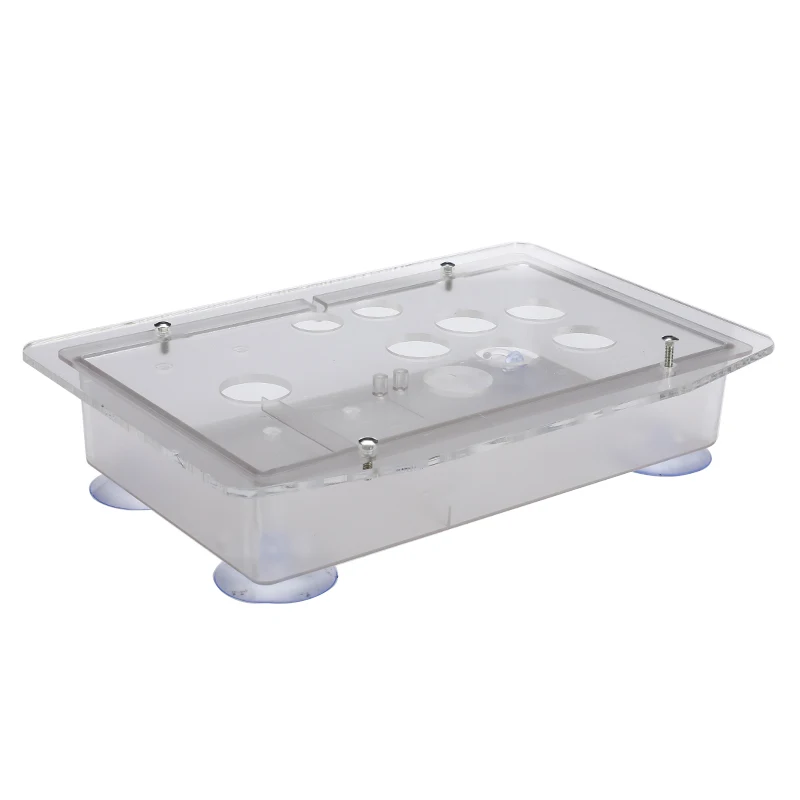 

DIY Acrylic Panel Case Replacement Clear Black Arcade Joystick Handle Arcade Game Kit Sturdy Construction Easy to Install