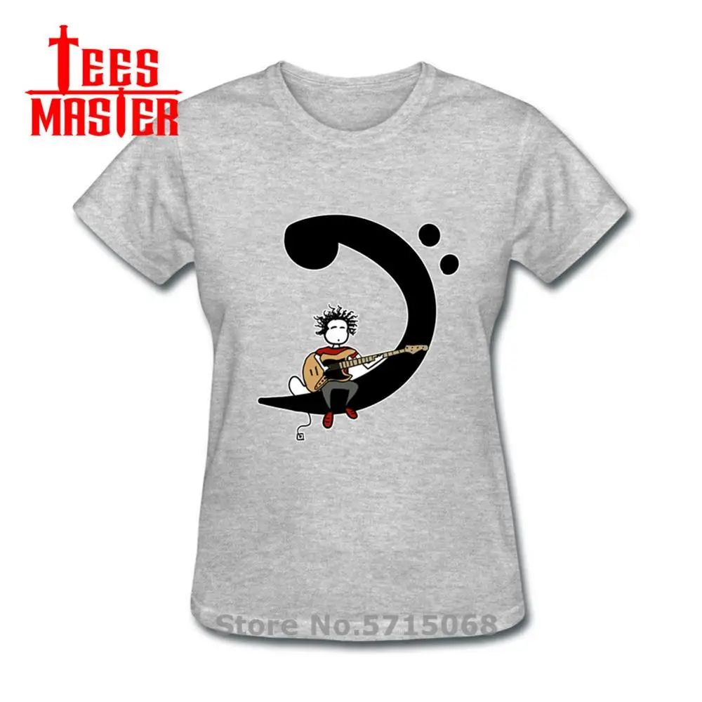 Одежда в стиле хип-хоп электрическая бас-гитара футболка для женщин забавные
