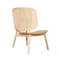 nordic home furniture leisure high back natural rattan cane woven chair