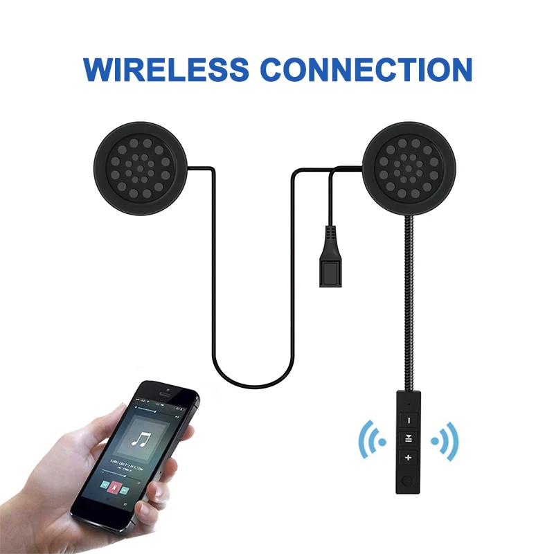 Новинка Bluetooth 5,0, гарнитура для мотошлема, беспроводная гарнитура, стерео наушники, мотоциклетный шлем, наушники, MP3 динамик