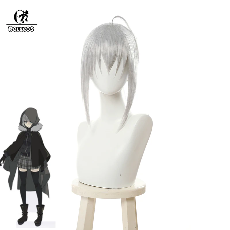 ROLECOS игры FGO Косплэй Грейс обратите внимание на серый волос Для женщин короткие